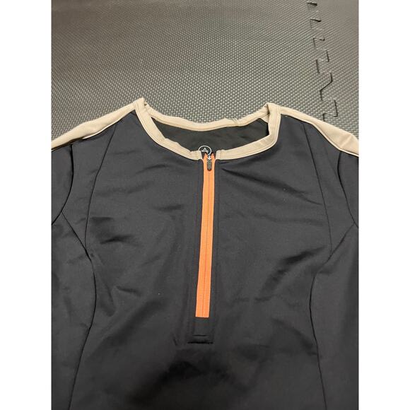 AETHER Women's 1/2 Zip Sleeve Pocket Sweater in Black Medium Athletic - Picture 4 of 10